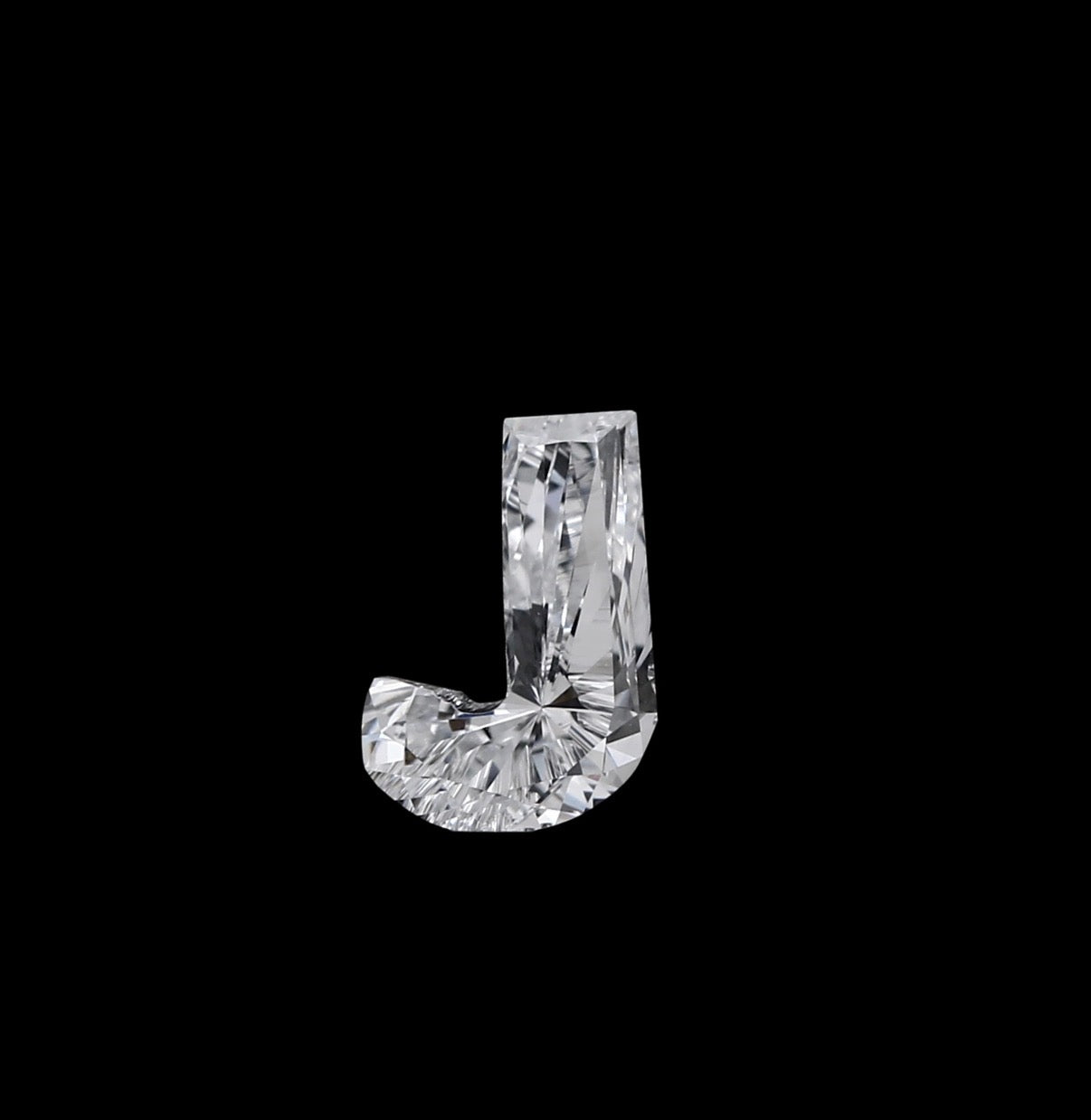 Diamond cutout letter Pendant