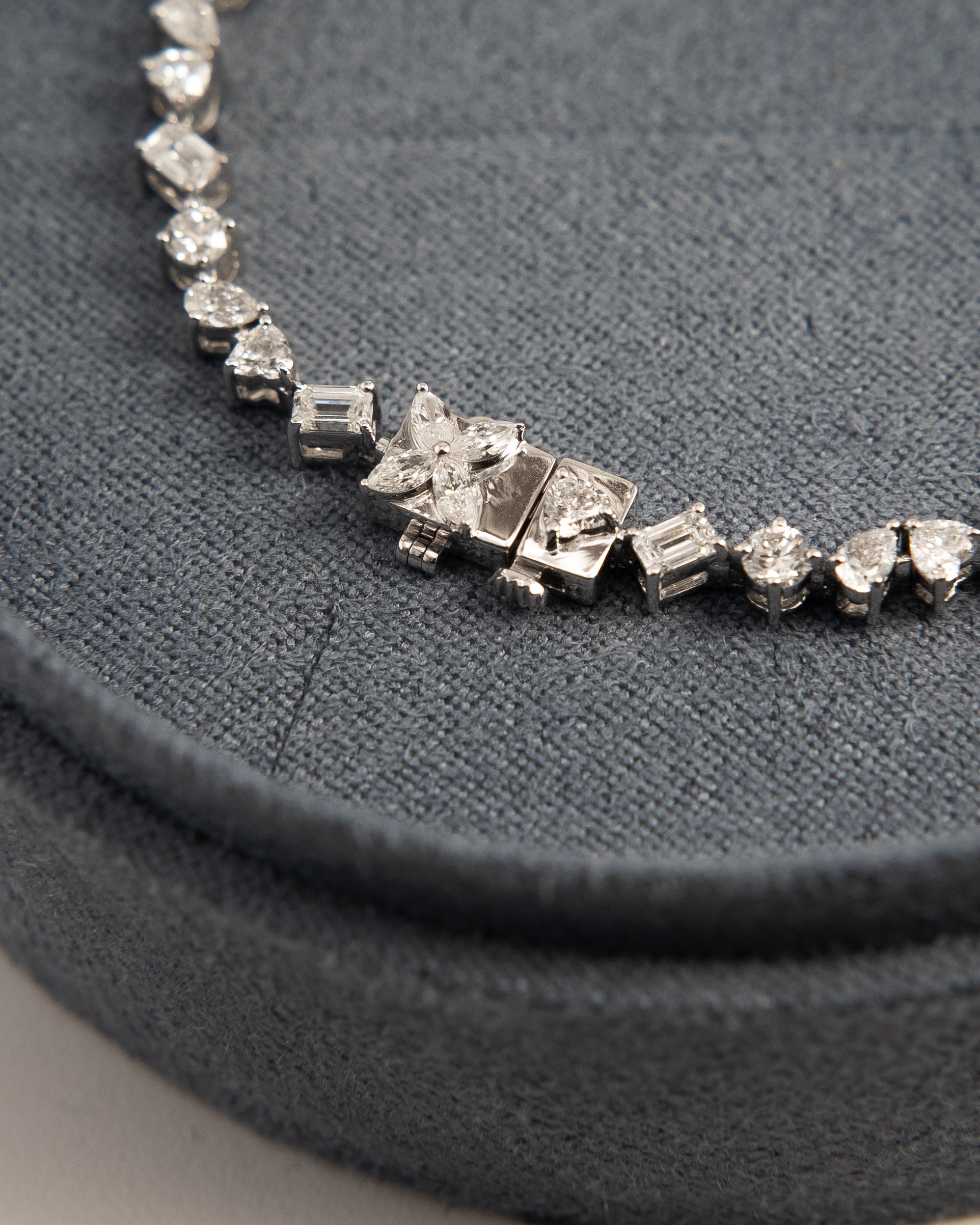 2.25ctw mixed cut diamond tennis bracelet 14k gold