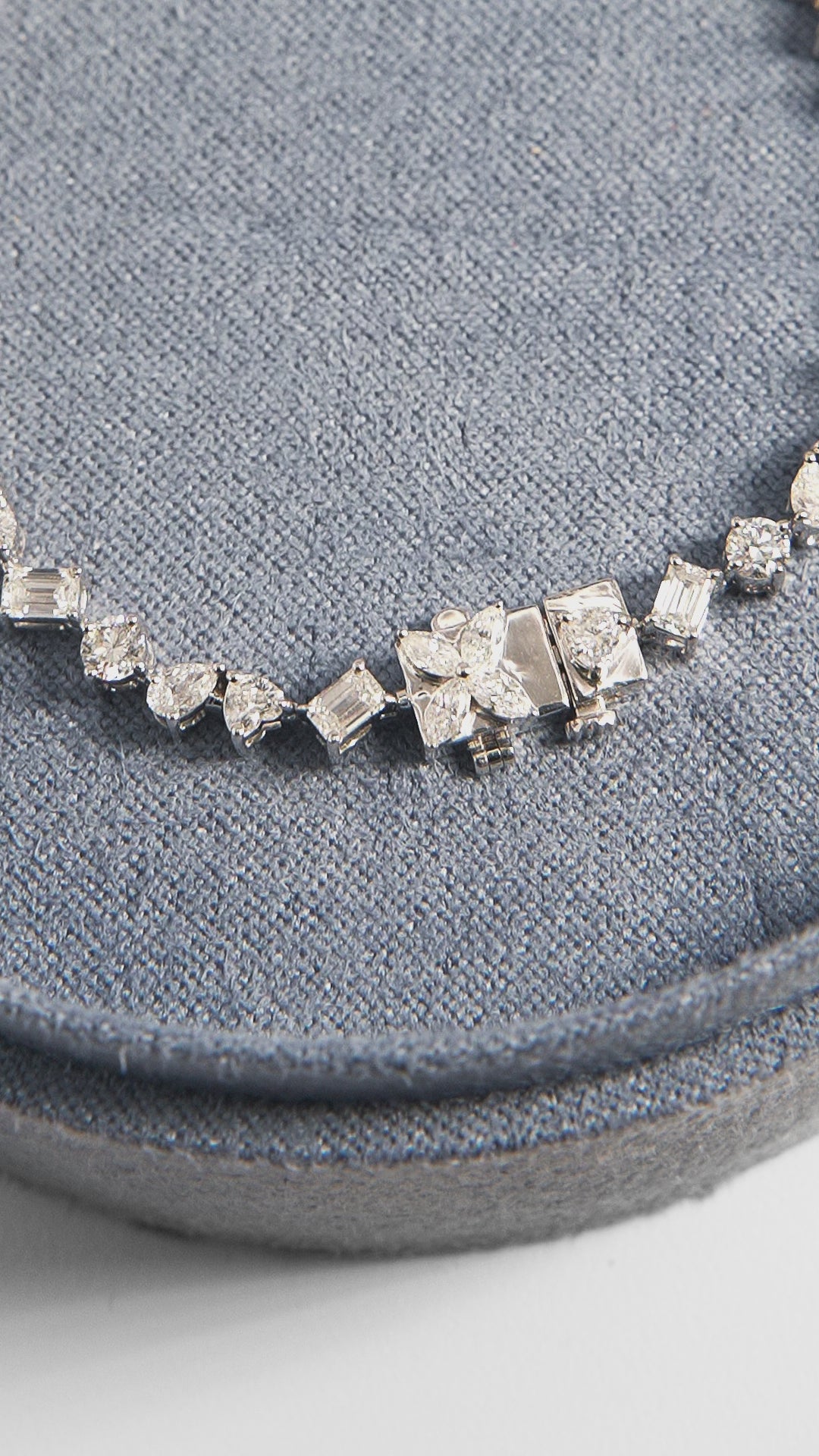 2.25ctw mixed cut diamond tennis bracelet 14k gold