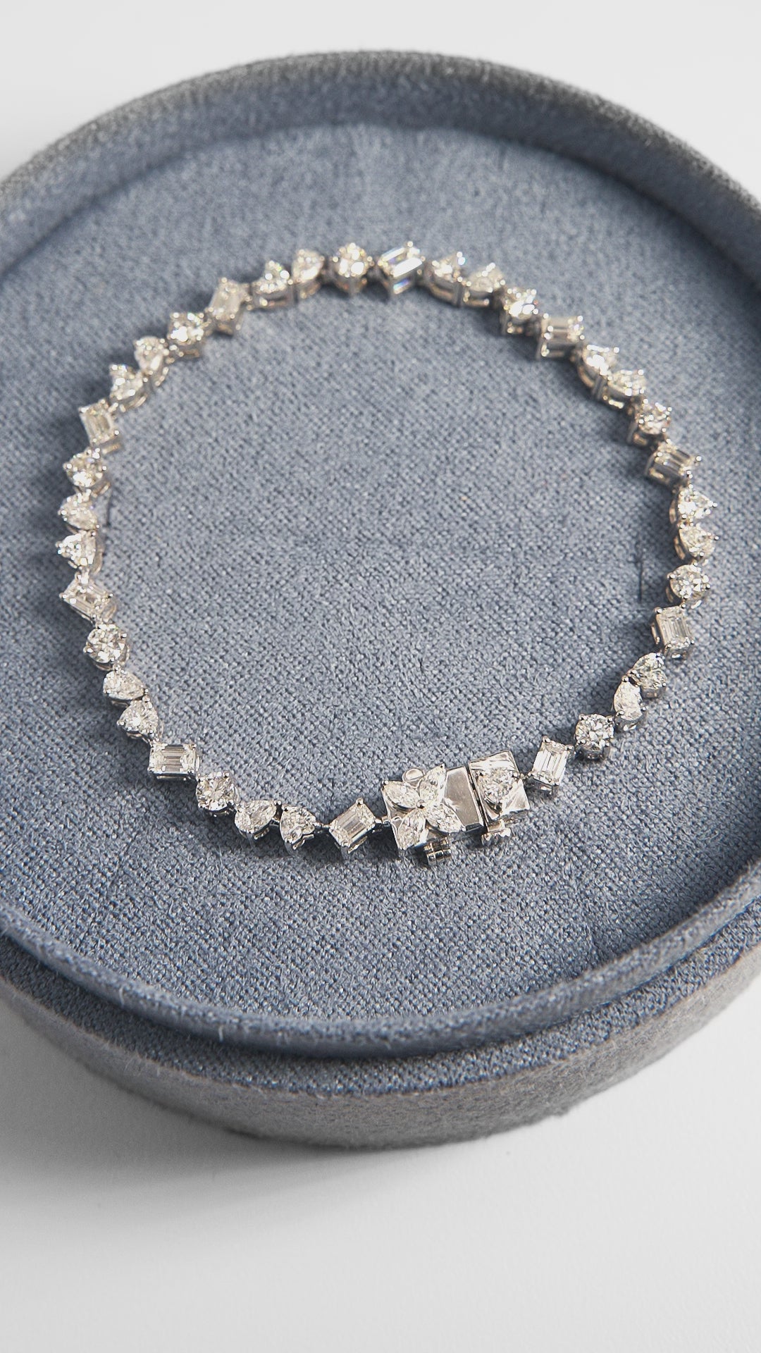 2.25ctw mixed cut diamond tennis bracelet 14k gold