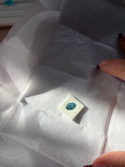 1.05ct fancy blue oval VS1 IGI certified