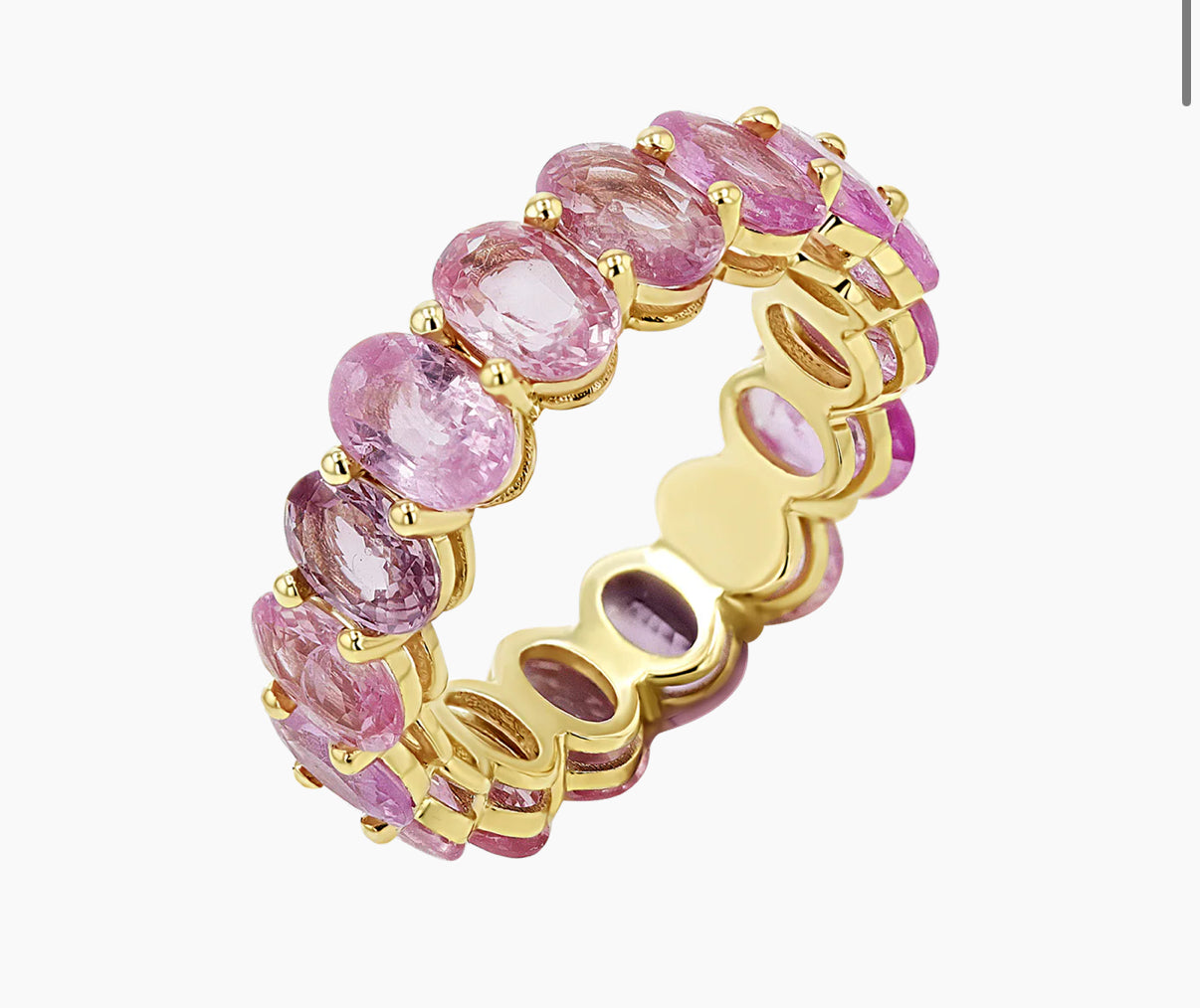 12 pink oval natural sapphires