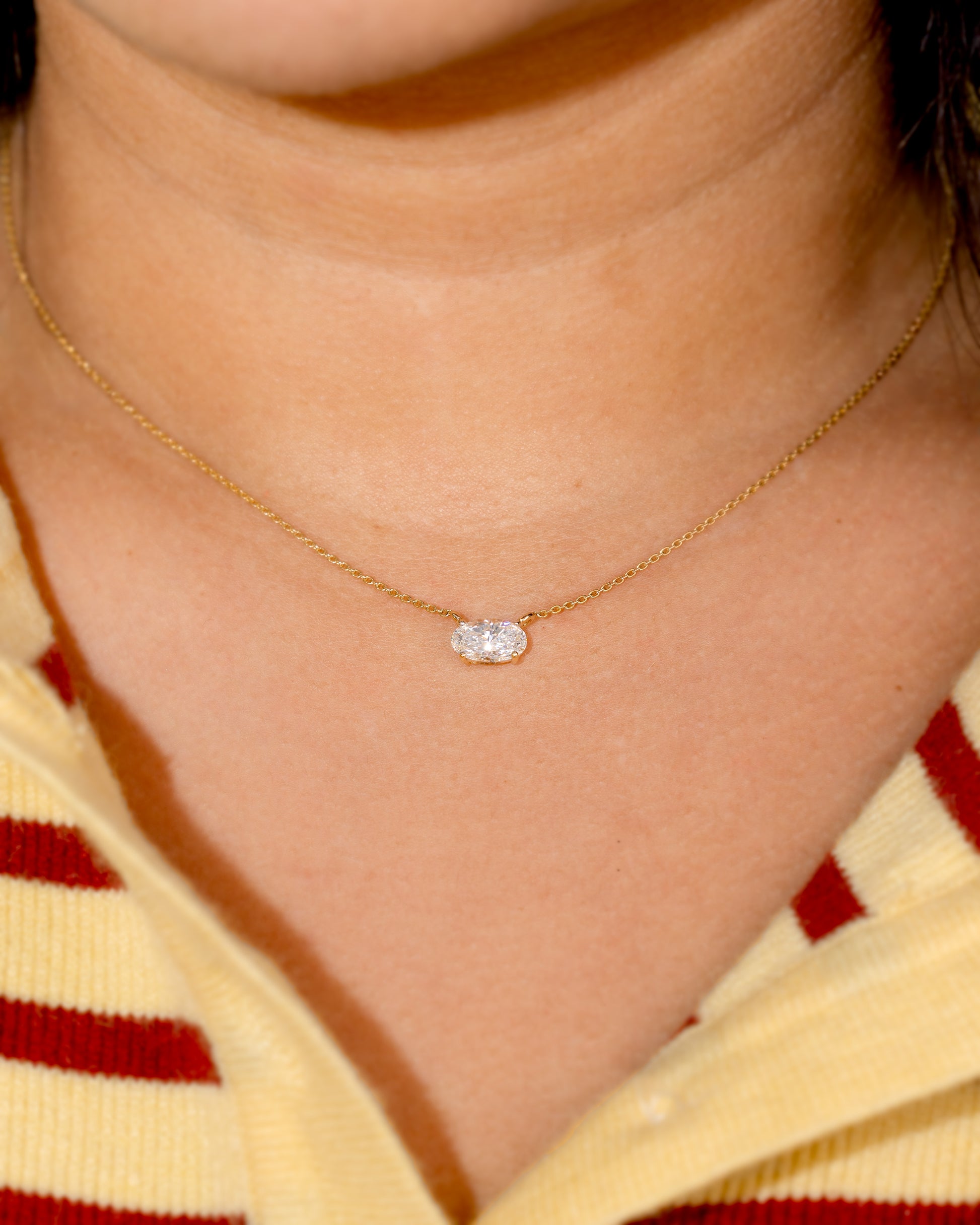 1ct floating diamond necklace