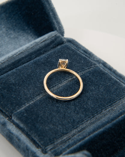 1ct cushion cut diamond ring 14k gold