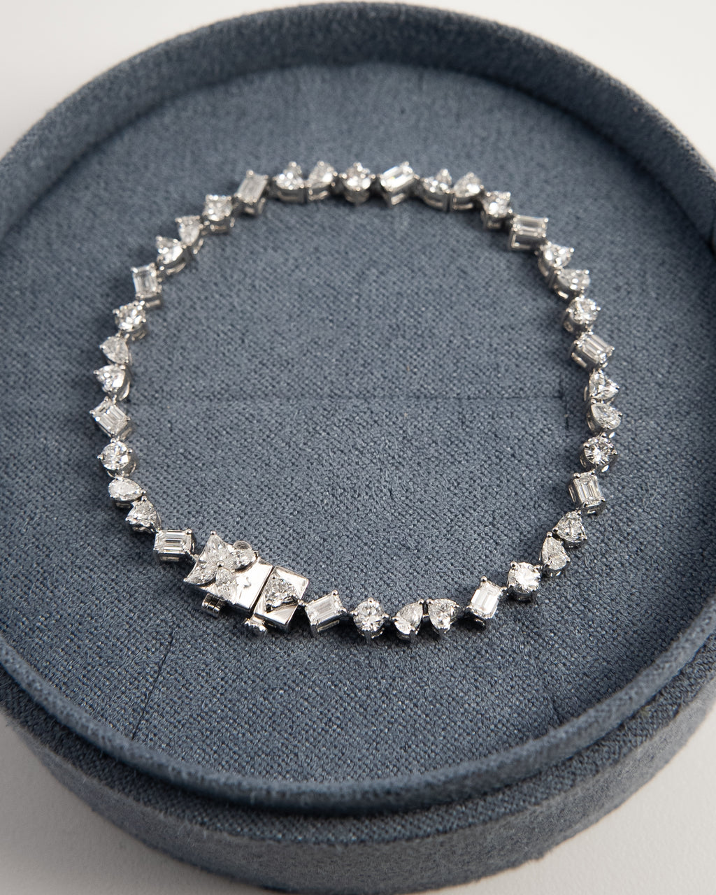 2.25ctw mixed cut diamond tennis bracelet 14k gold