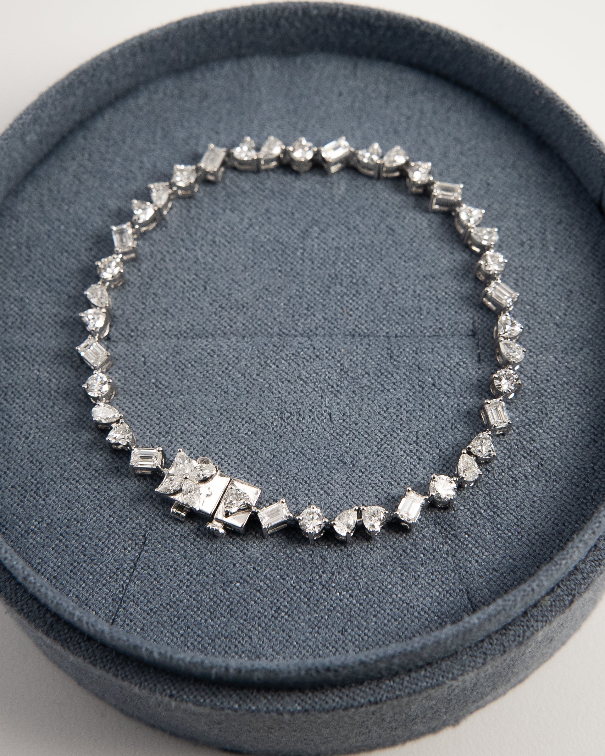 2.25ctw mixed cut diamond tennis bracelet 14k gold
