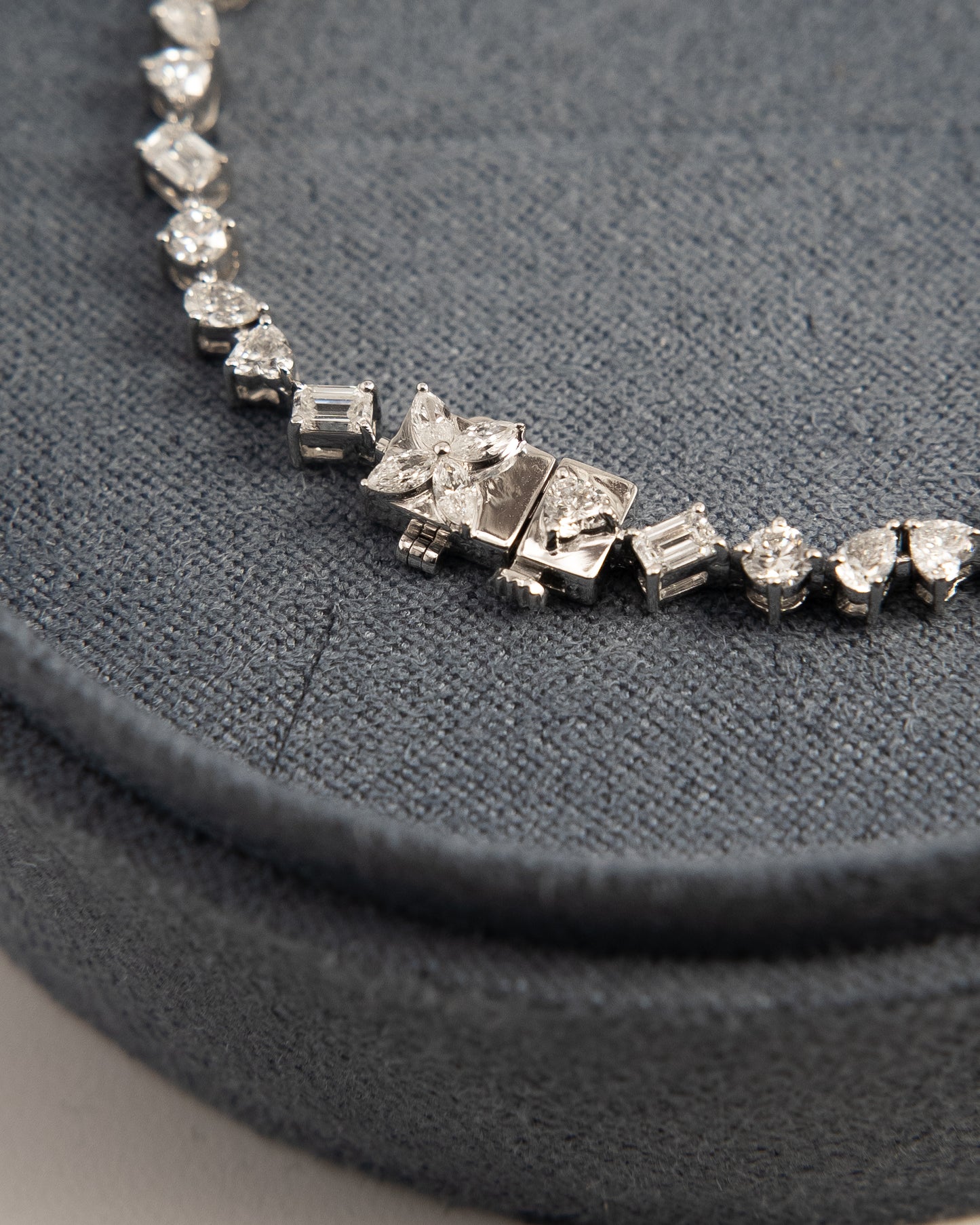 2.25ctw mixed cut diamond tennis bracelet 14k gold