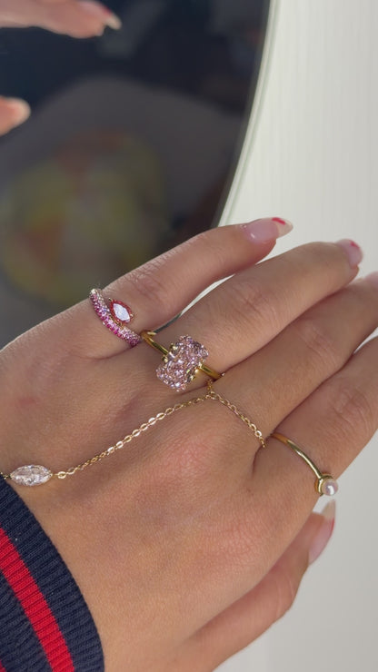 3.00ct Radiant fancy intense pink VS2 - IGI CERTIFIED