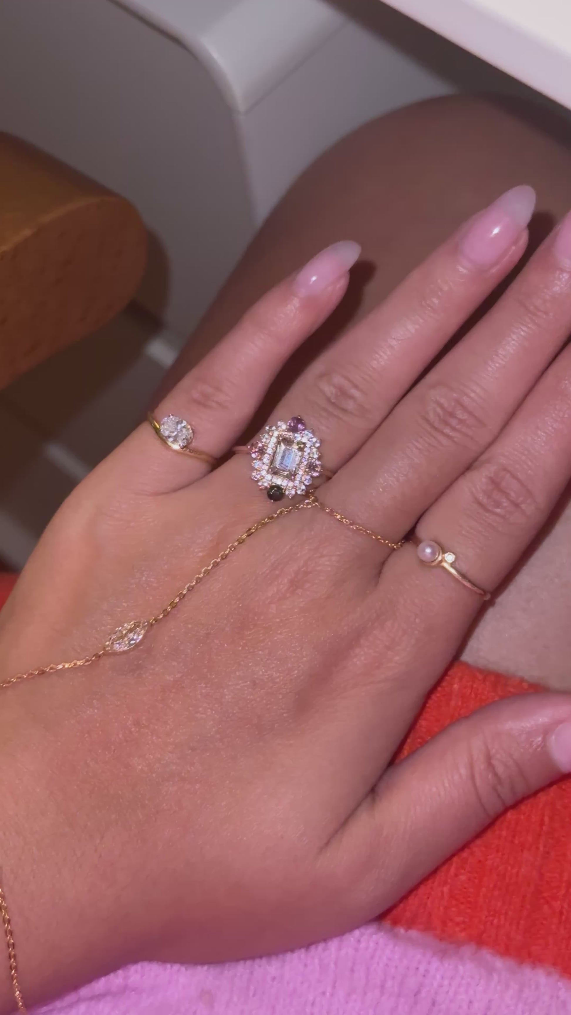 14k tourmaline & sapphire ring