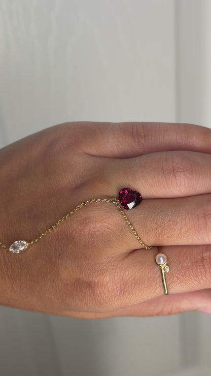 2.1ct natural heart garnet