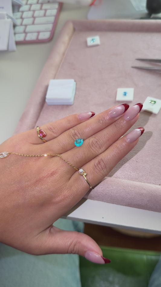 .91ct lab paraiba tourmaline neon