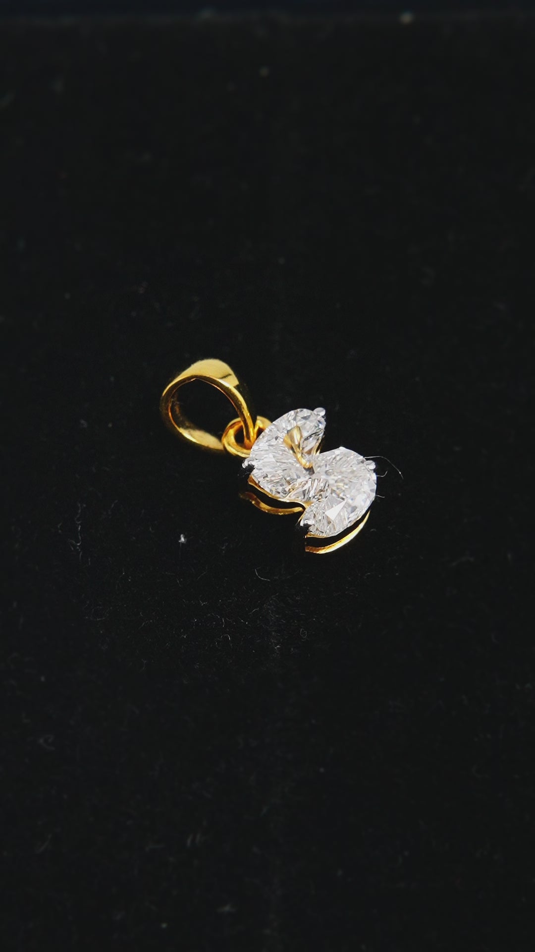 Diamond cutout letter Pendant