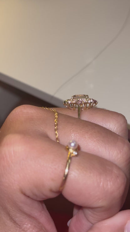 14k tourmaline & sapphire ring