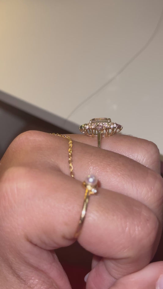 14k tourmaline & sapphire ring