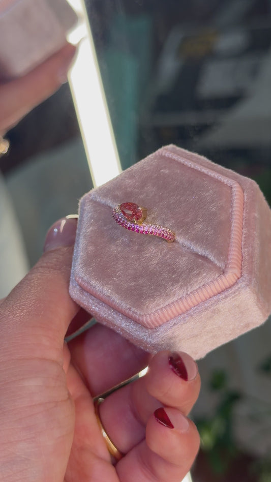 ‘Samia’ diamond micro pave pinky ring