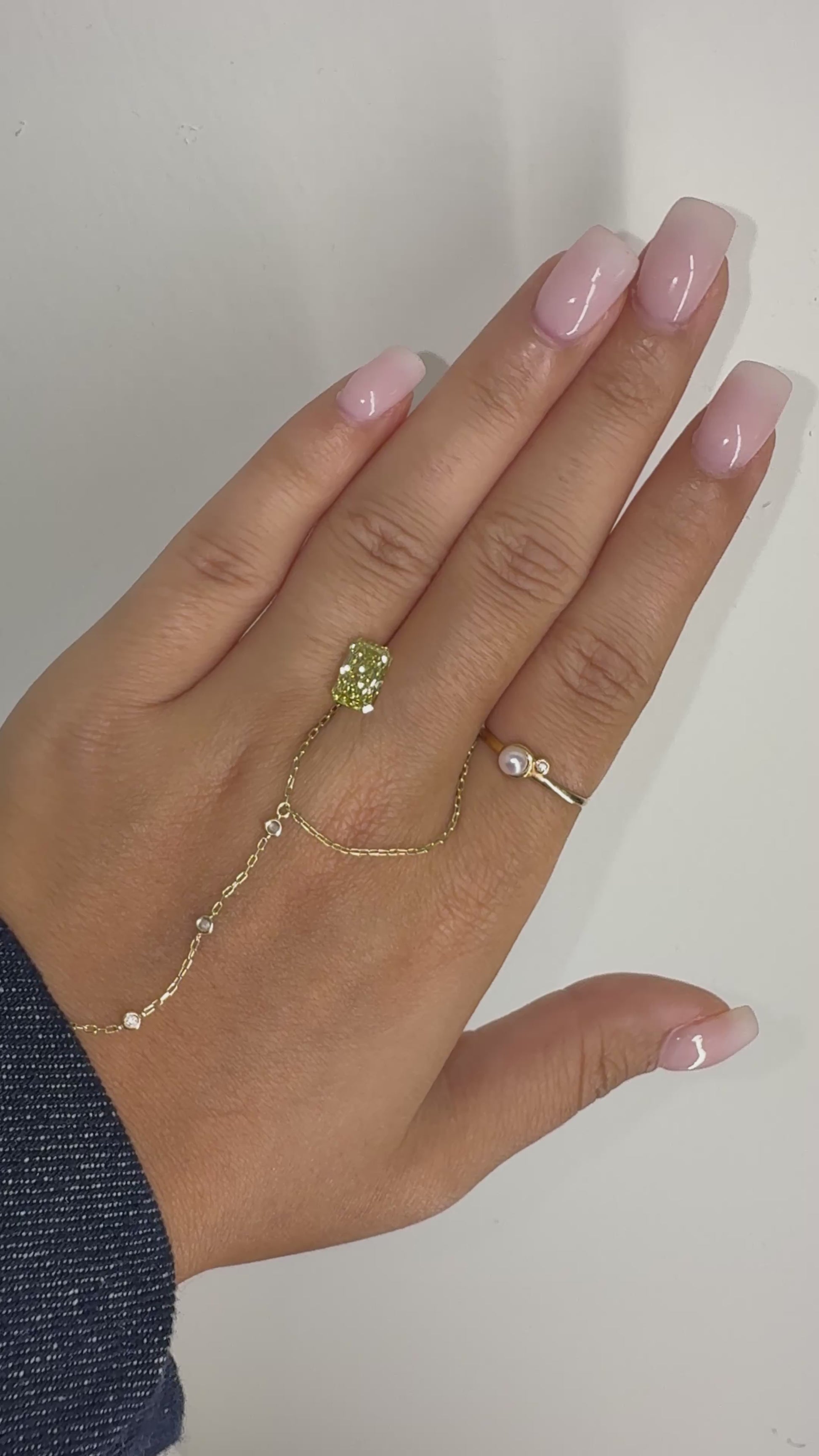 1.55ct VVS2 fancy canary yellow radiant diamond
