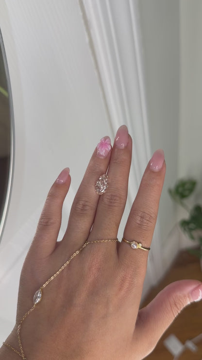 4.10ct fancy pink moval VVS2 IGI certified