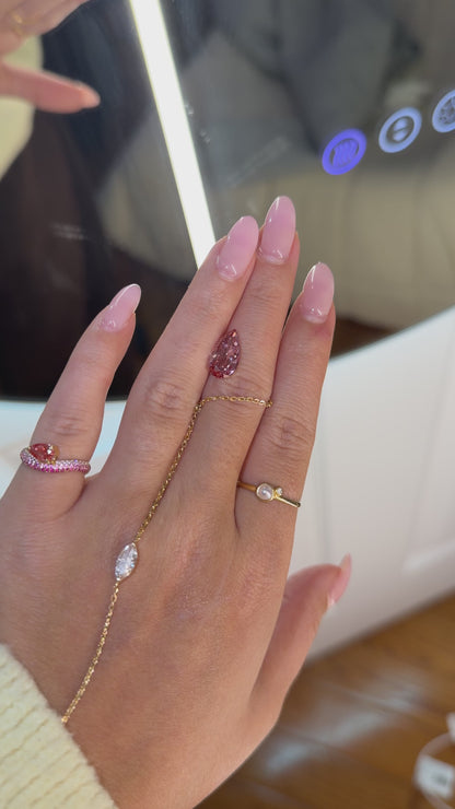 3.02 pink pear VS2 - IGI Certified
