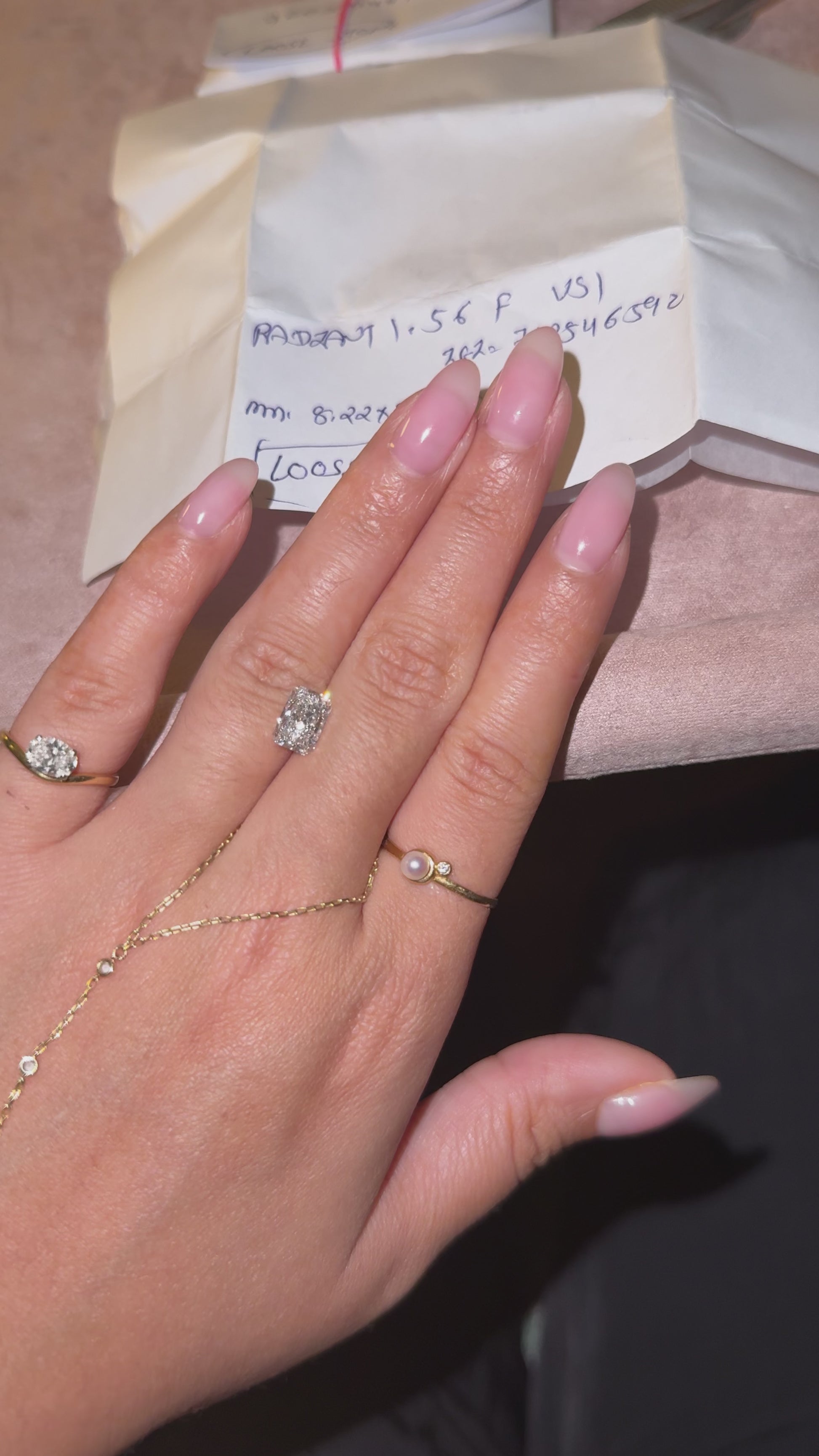 1.56ct Radiant F VS1 Diamond IGI certified