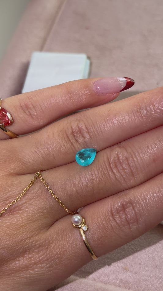 .91ct lab paraiba tourmaline neon