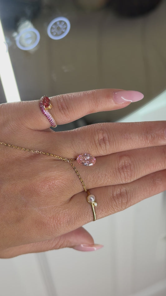 2.02ct moval step cut fancy vivid pink VS1 IGI certified