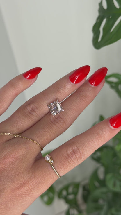 4.11ct champagne pink princess cut VS1 - IGI Certified