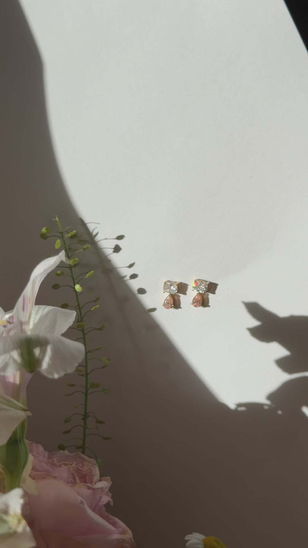 “Samia” drop diamond earrings