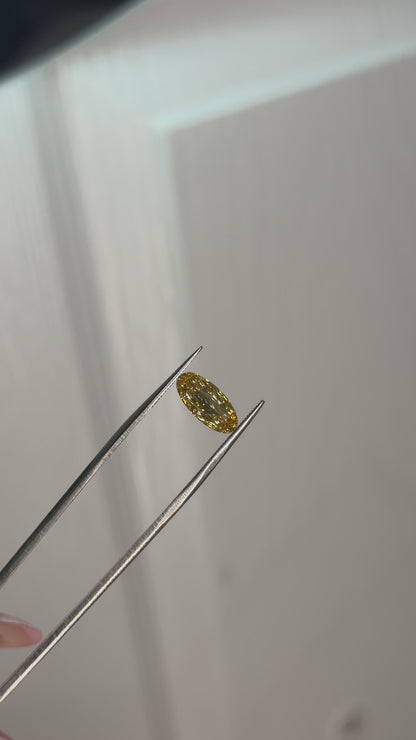 1.50ct canary moval VS1 IGI certified