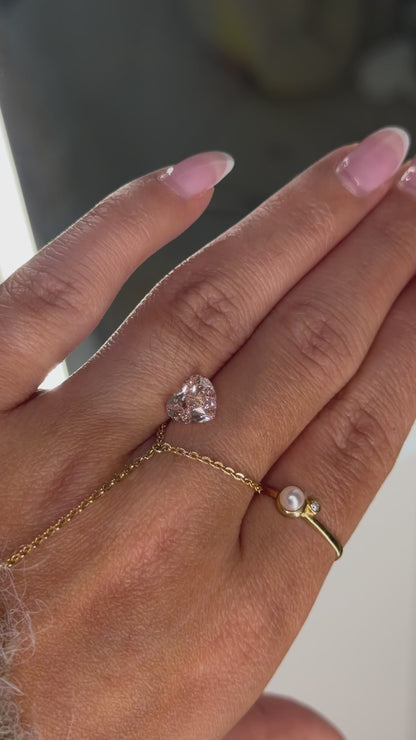 2.01ct fancy intense pink heart VS1 IGI certified