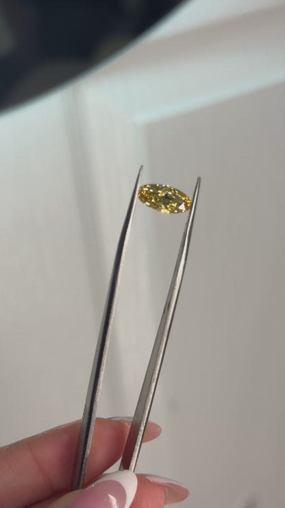 1.50ct canary moval VS1 IGI certified
