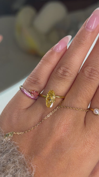 1.50ct canary moval VS1 IGI certified