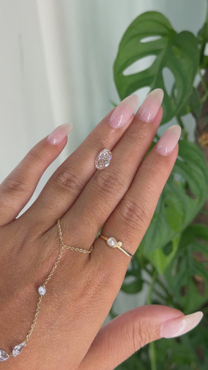 2.04ct pink oval VVS2 - IGI certified