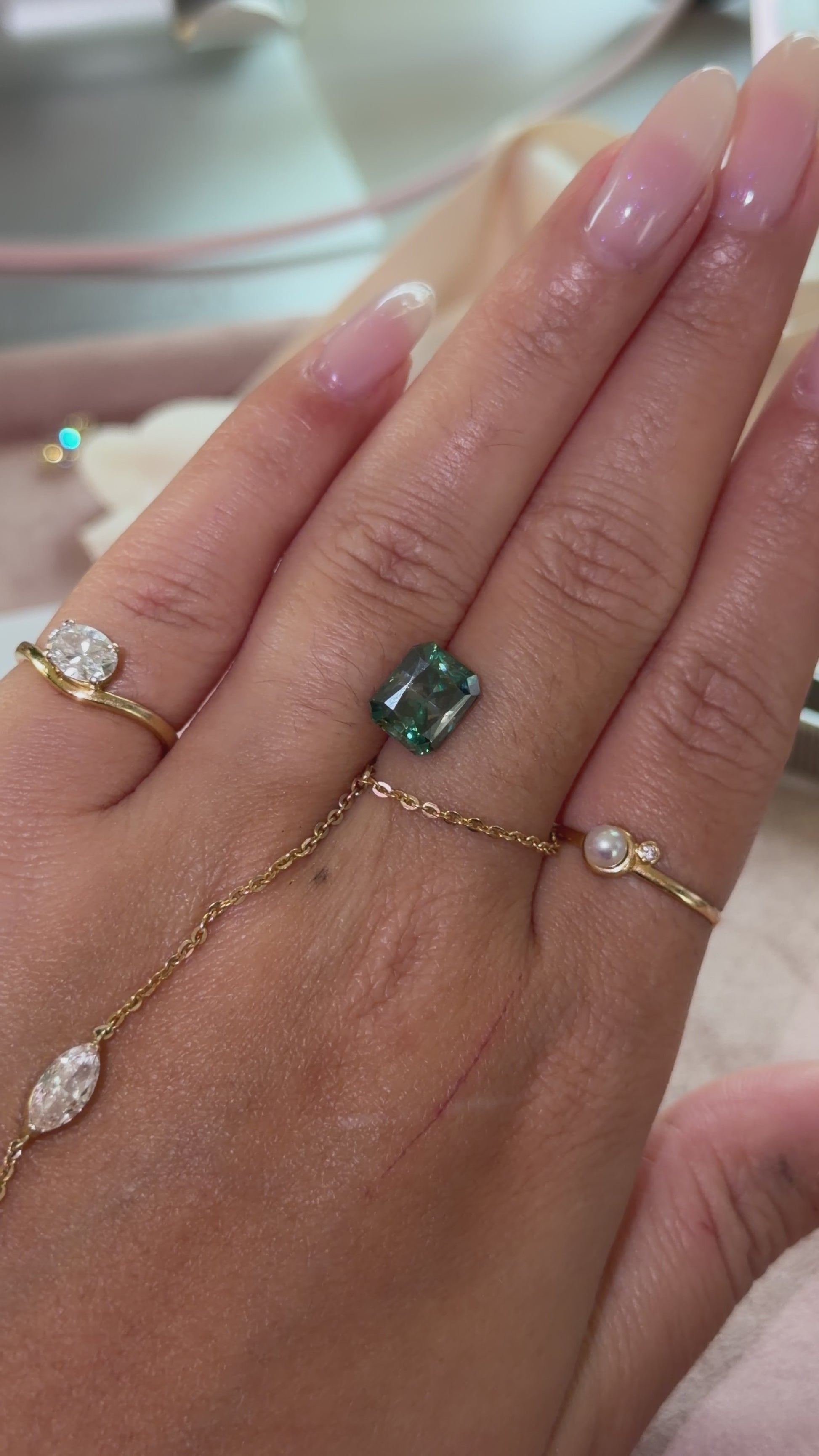 2.55ct VVS1 dark blue moissanite