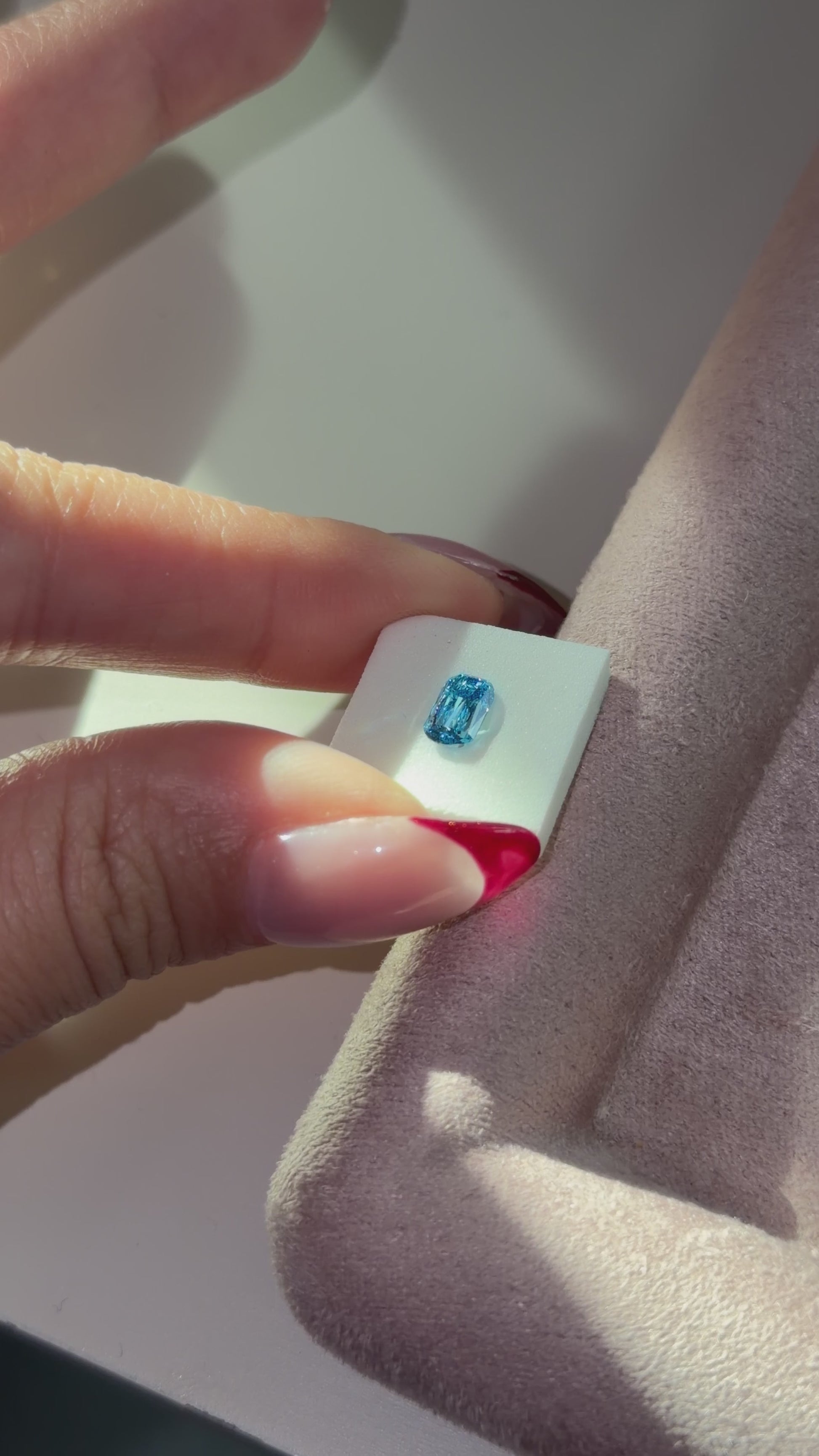 .55ct Ashoka cross cut fancy blue VVS2 IGI certified