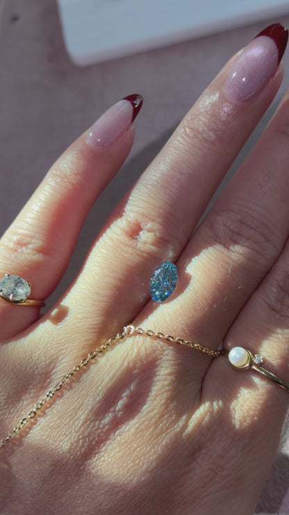 1.05ct fancy blue oval VS1 IGI certified