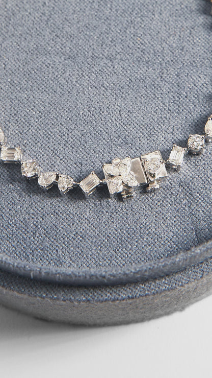 2.25ctw mixed cut diamond tennis bracelet 14k gold