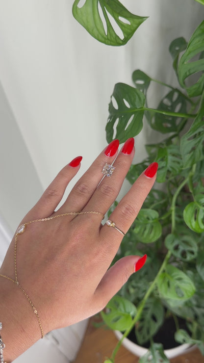 4.11ct champagne pink princess cut VS1 - IGI Certified