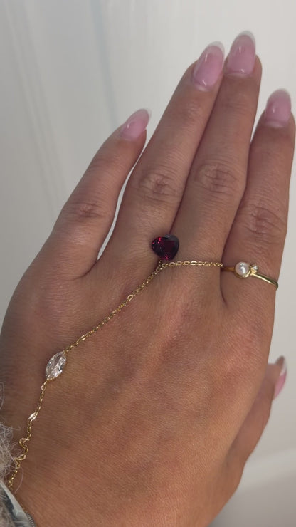 2.1ct natural heart garnet