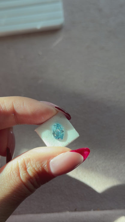 1.05ct fancy blue oval VS1 IGI certified