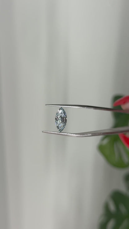 1.66ct teal marquise VS1 - IGI Certified