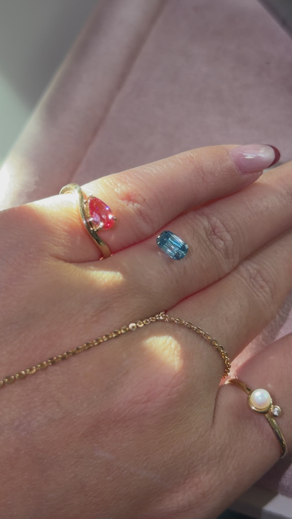 .55ct Ashoka cross cut fancy blue VVS2 IGI certified