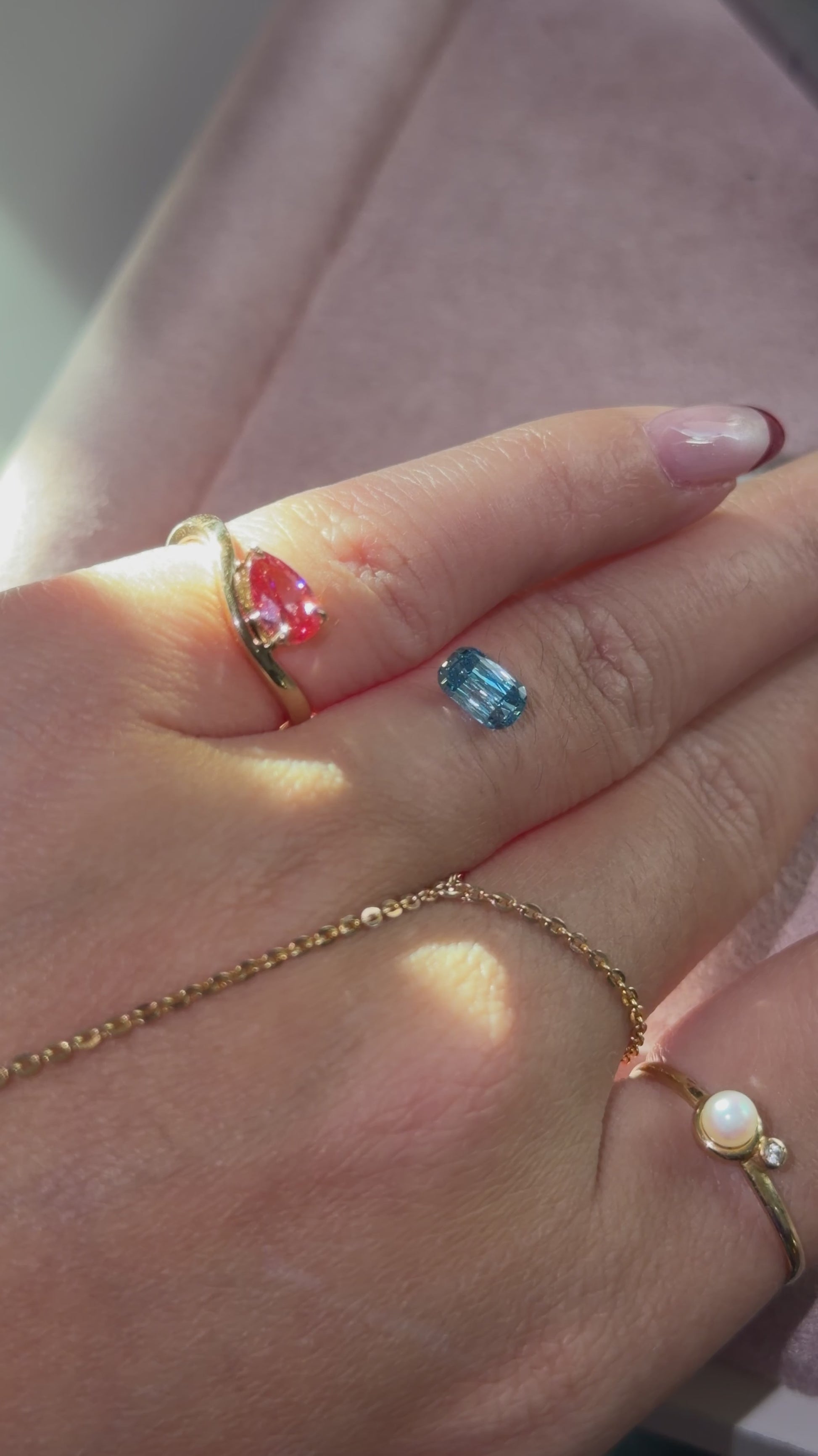 .55ct Ashoka cross cut fancy blue VVS2 IGI certified