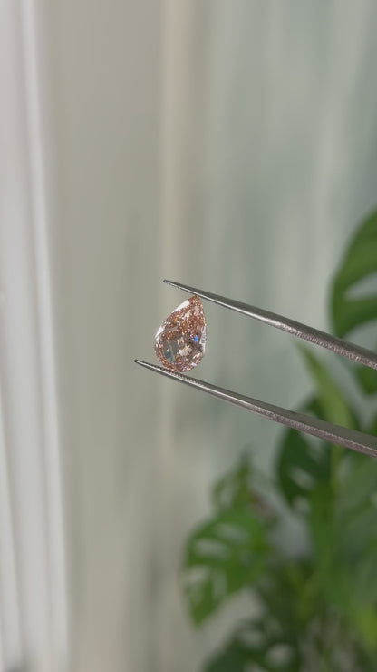 3.58ct pink pear VVS2 - IGI certified