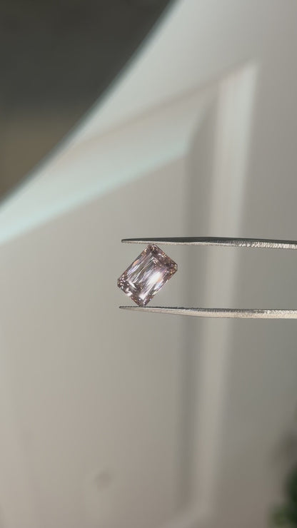 3.82ct step cut radiant pink diamond VS1 IGI certified