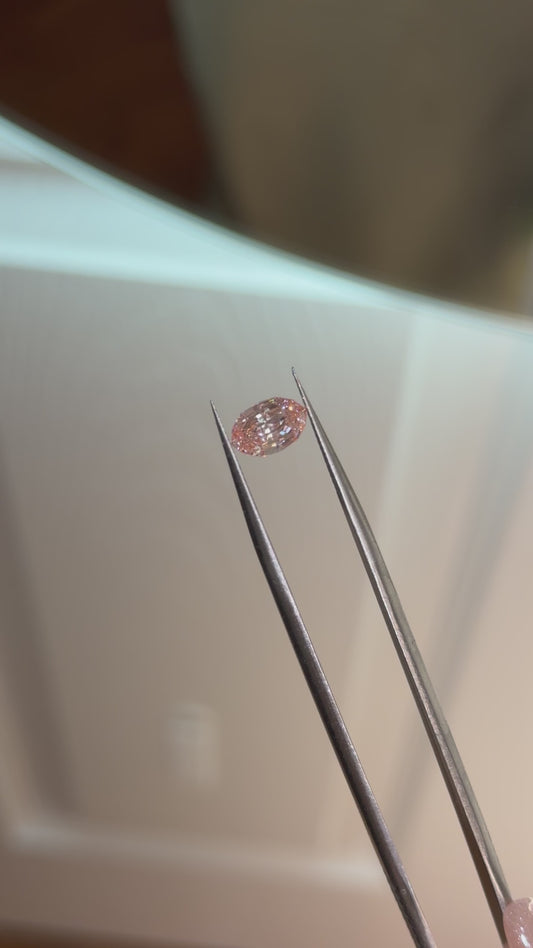 1.36ct step cut moval fancy pink VVS2