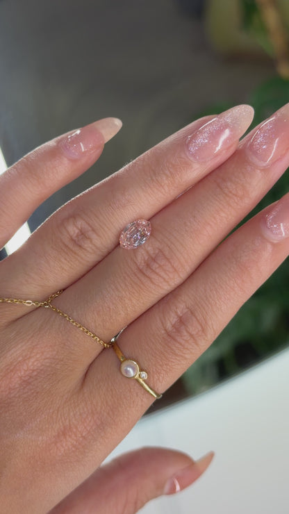 1.36ct step cut moval fancy pink VVS2