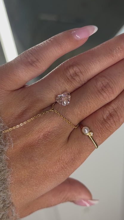 2.01ct fancy intense pink heart VS1 IGI certified
