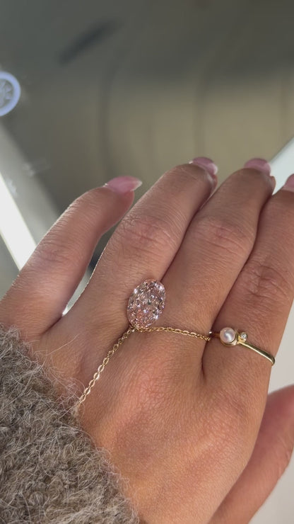 4.03ct pink oval VS1 IGI certified