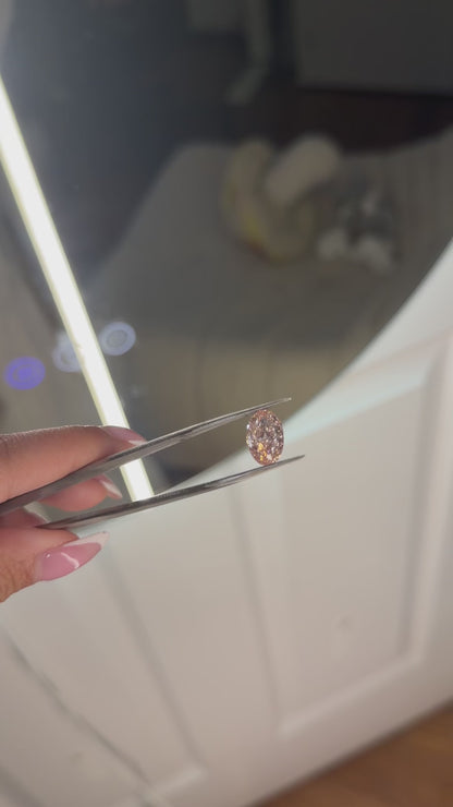 4.03ct pink oval VS1 IGI certified