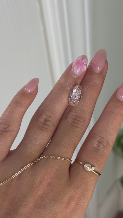4.10ct fancy pink moval VVS2 IGI certified